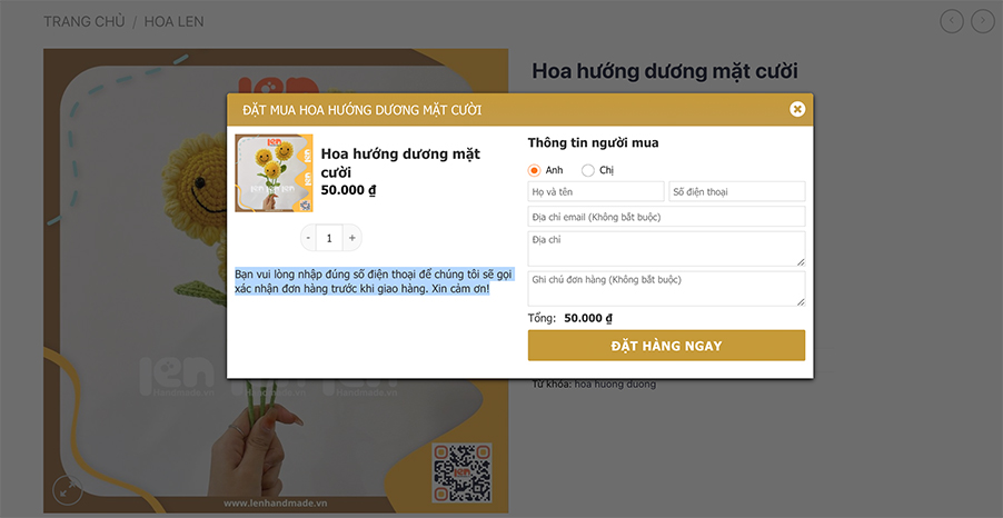 Hoàn thành bước cuối cùng nhận quà liền tay