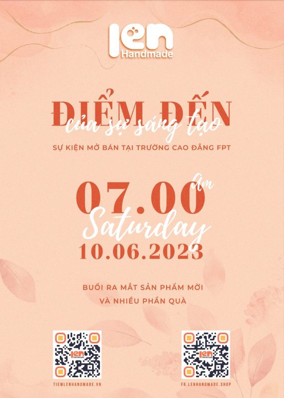 Ảnh poster sự kiện mở bán của tiệm lend handmade